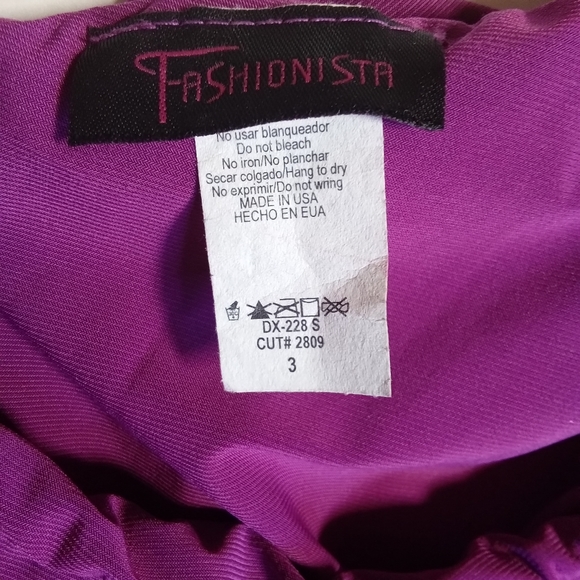 Fashionista Purple NWT Dress 3X removable Red Broach - Picture 5 of 5